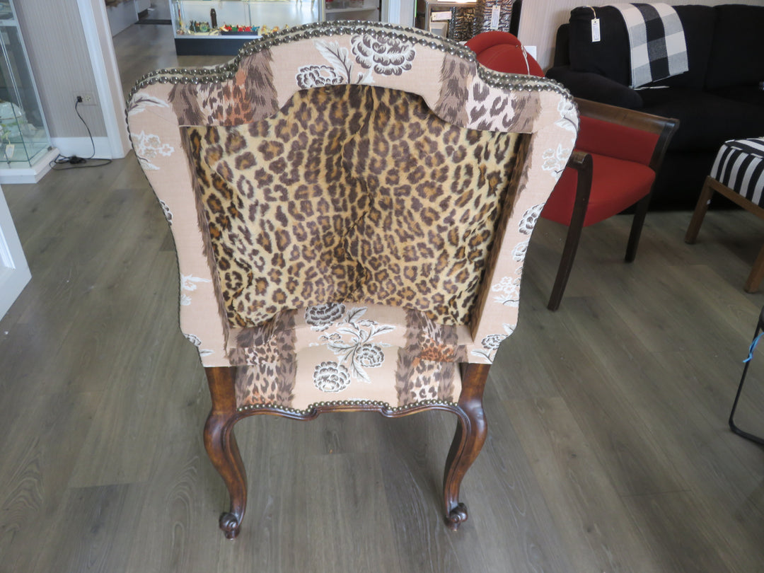 Custom Minton-Spidell Carved Arm Chair