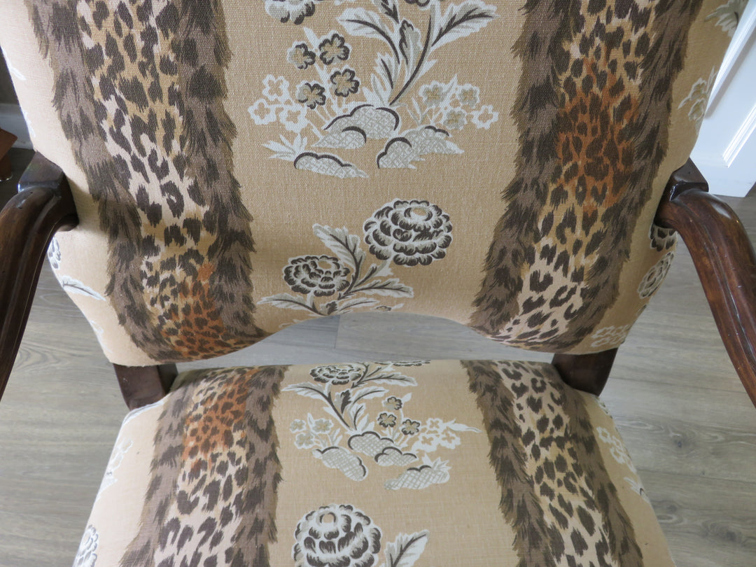 Custom Minton-Spidell Carved Arm Chair