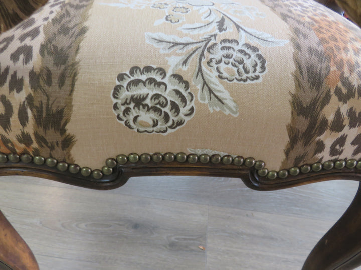 Custom Minton-Spidell Carved Arm Chair