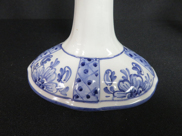 Pair of Blue and White Candlesticks