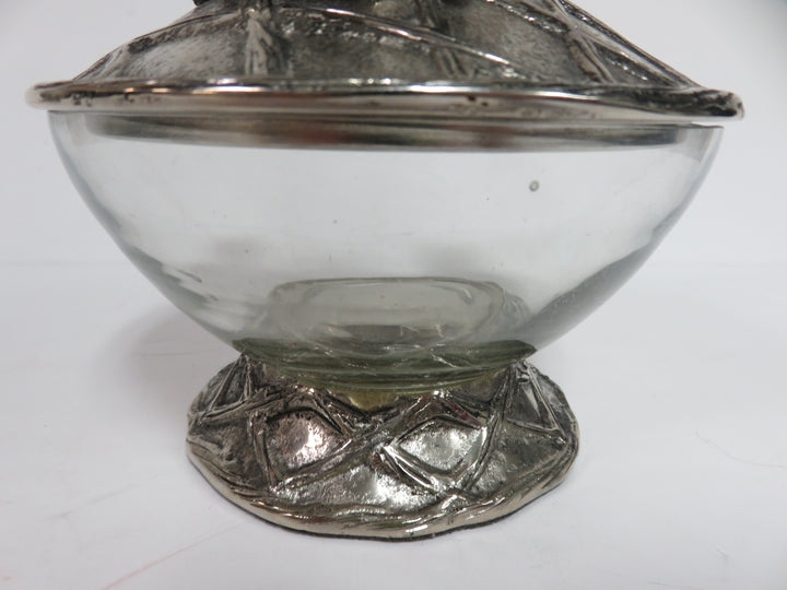 Bird and Flower Covered Dish
