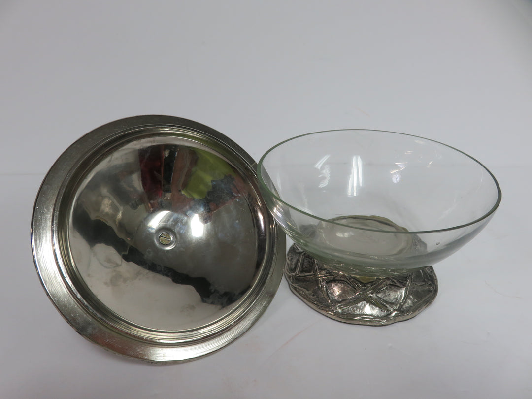 Bird and Flower Covered Dish