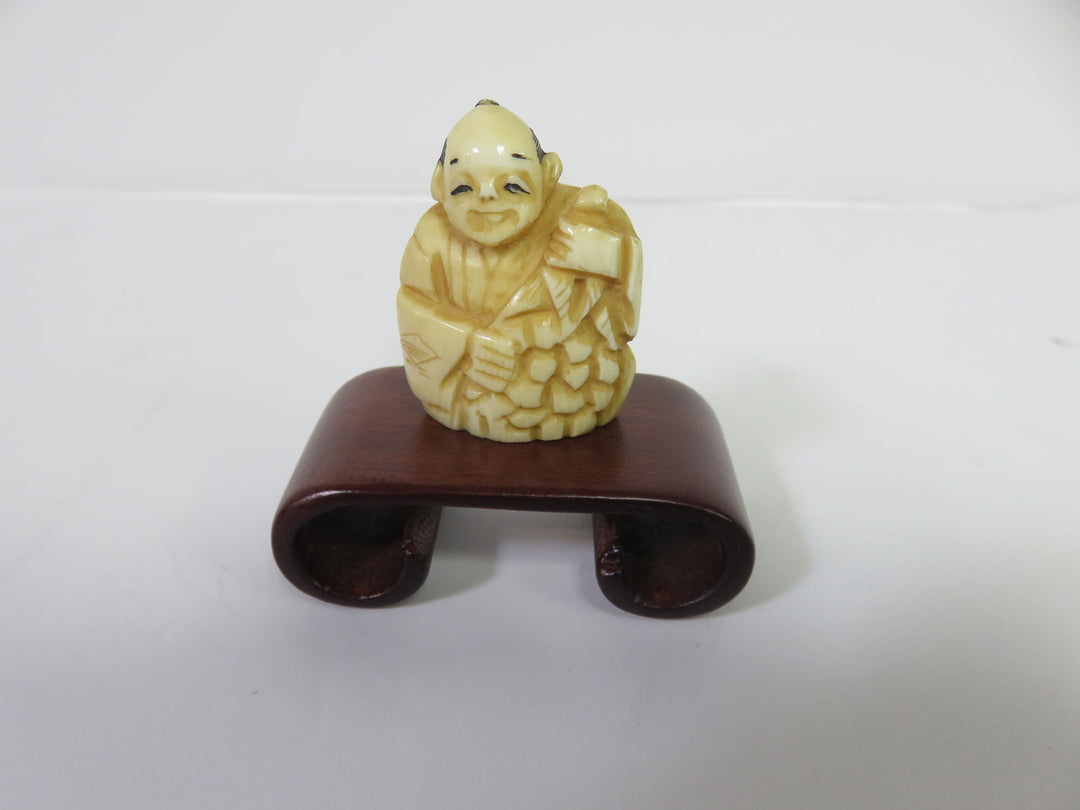 Japanese Netsuke Figure on Stand
