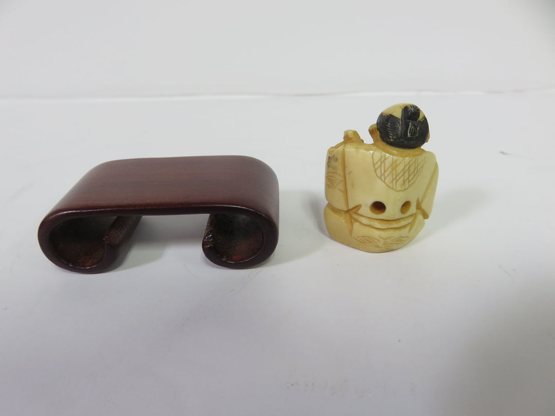 Japanese Netsuke Figure on Stand