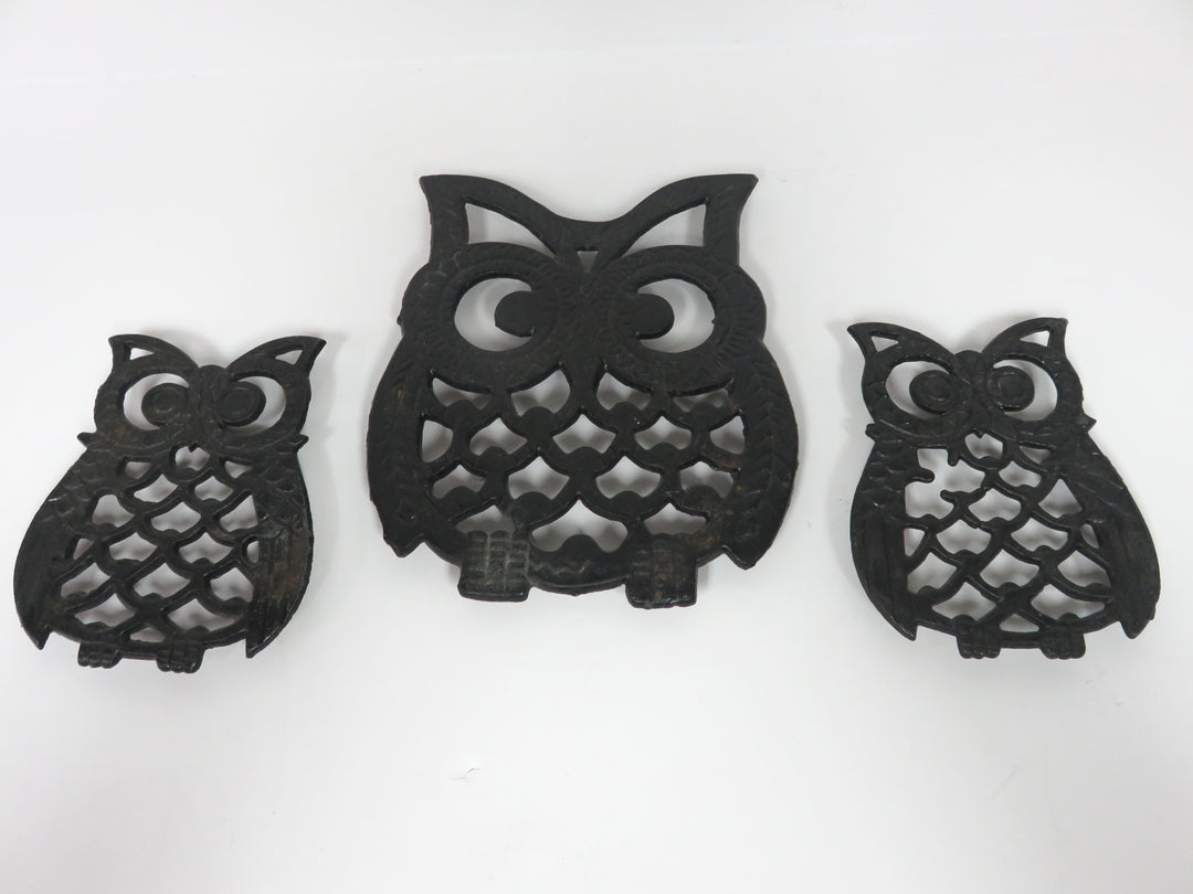 Set of 3 Owl Trivets