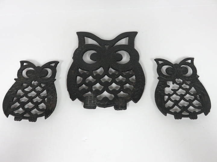 Set of 3 Owl Trivets