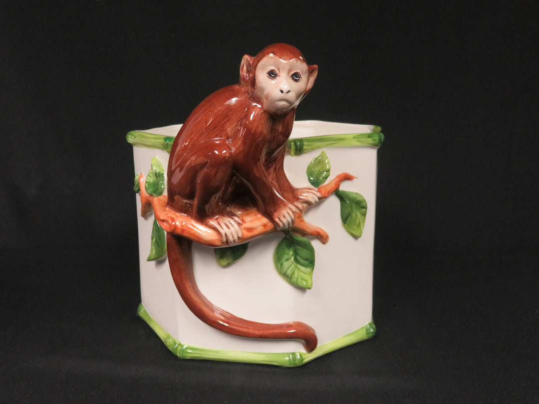 Vintage Grosselle Monkey Cachepot