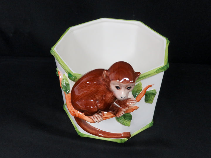 Vintage Grosselle Monkey Cachepot