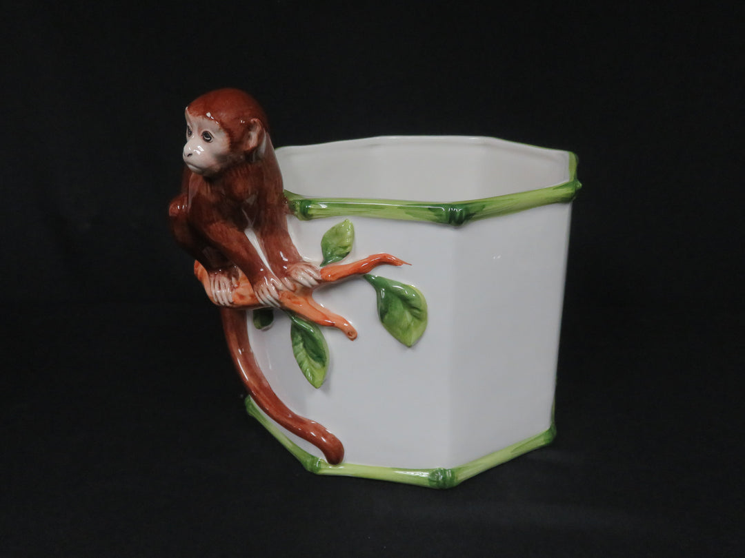 Vintage Grosselle Monkey Cachepot
