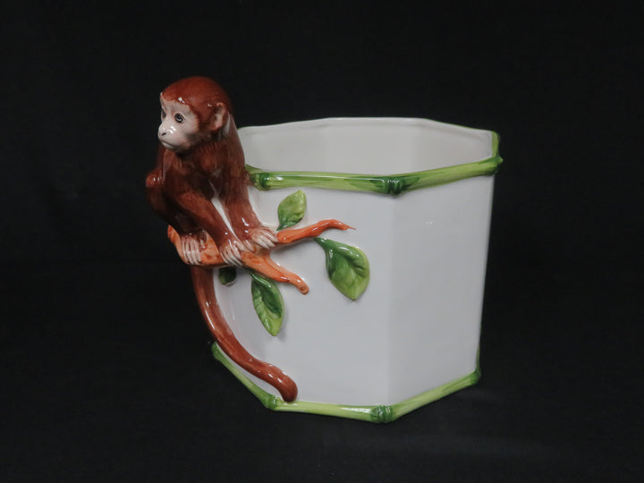 Vintage Grosselle Monkey Cachepot