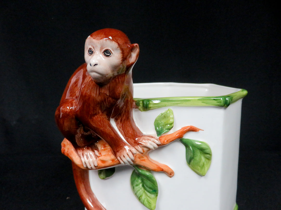 Vintage Grosselle Monkey Cachepot