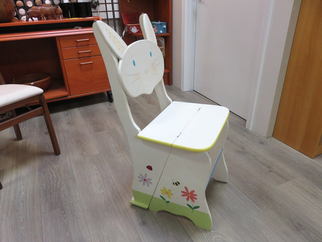 Painted Bunny Stepstool
