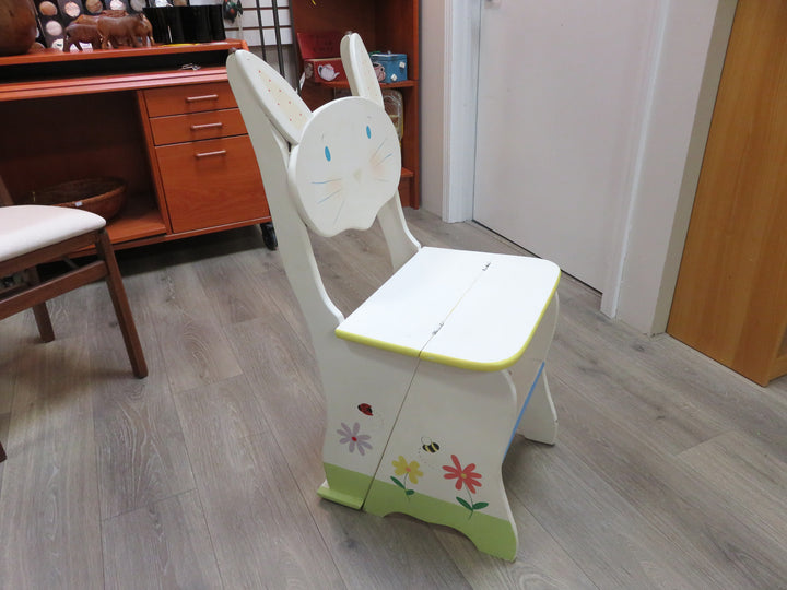 Painted Bunny Stepstool