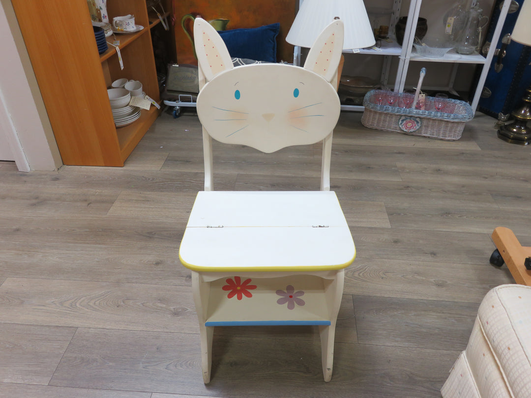 Painted Bunny Stepstool