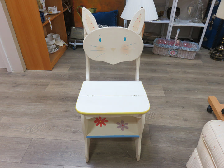 Painted Bunny Stepstool