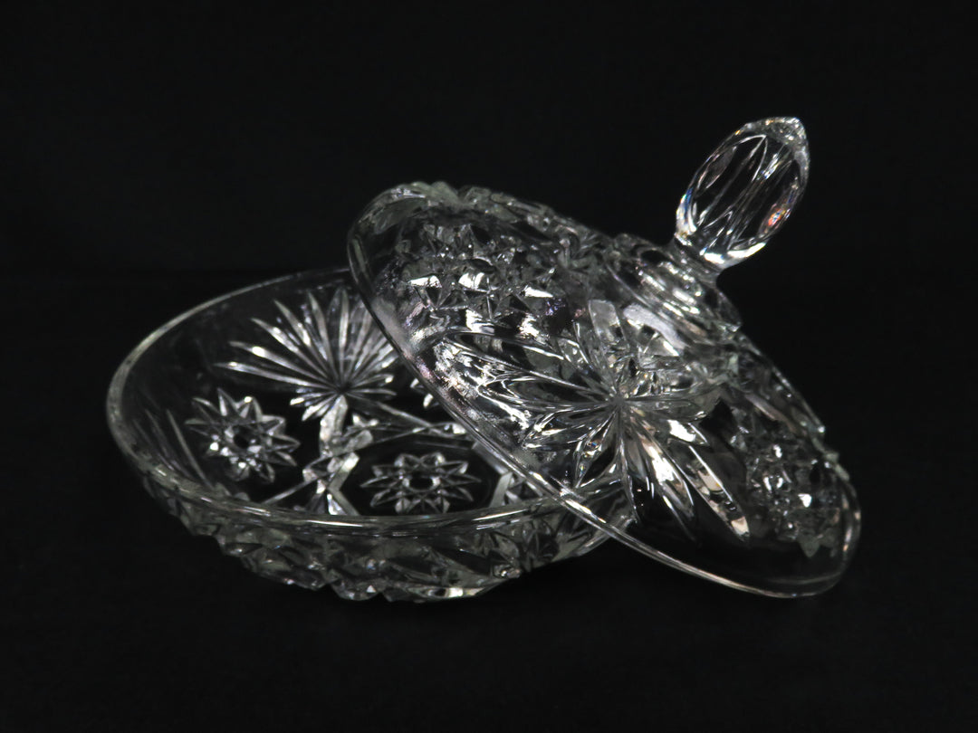 Cut Glass Covered Bowl