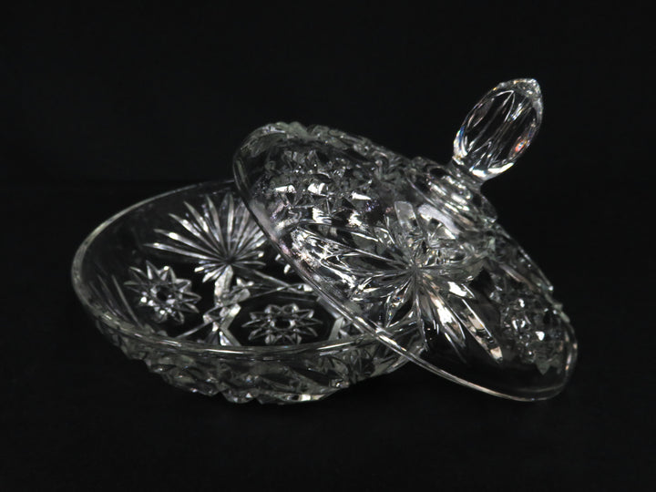 Cut Glass Covered Bowl