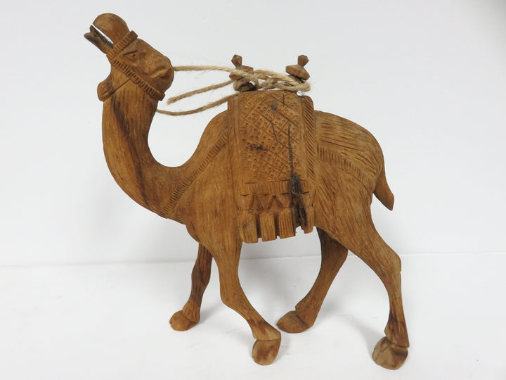 Wood Camel Figurine