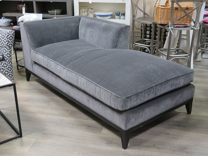Kravet Gray Striped Chaise