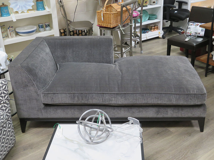 Kravet Gray Striped Chaise