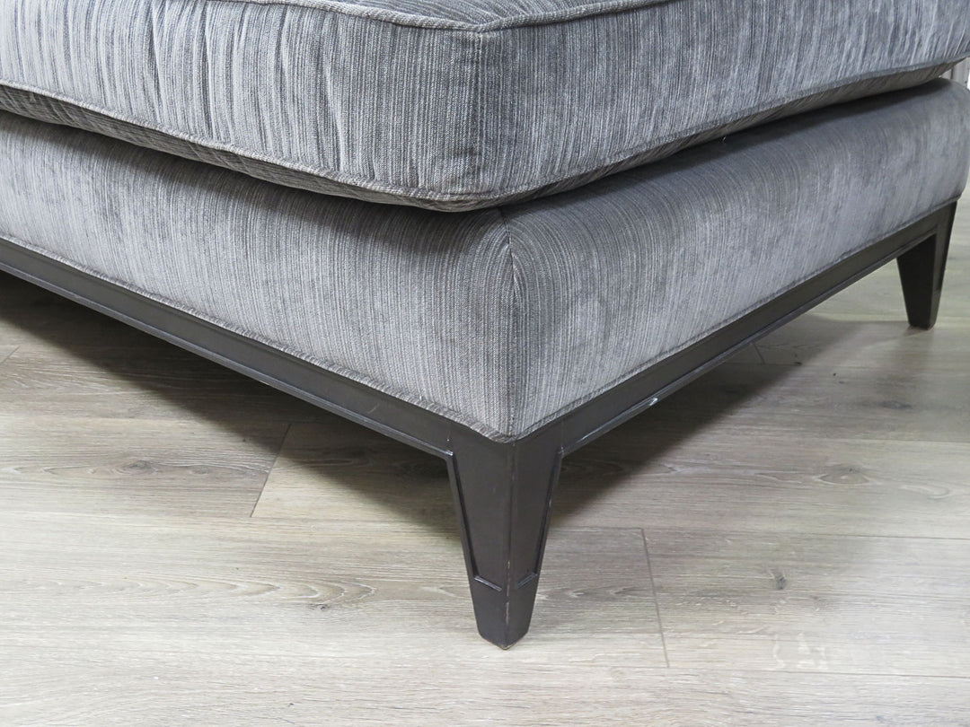 Kravet Gray Striped Chaise