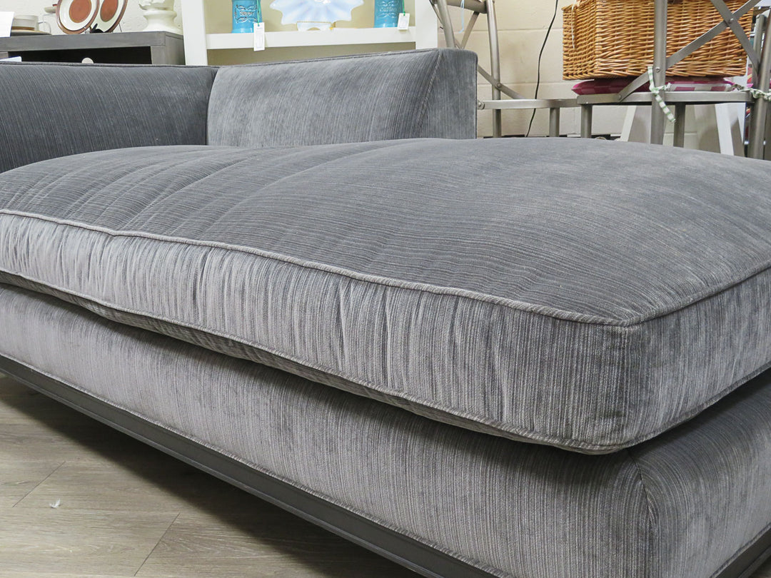 Kravet Gray Striped Chaise