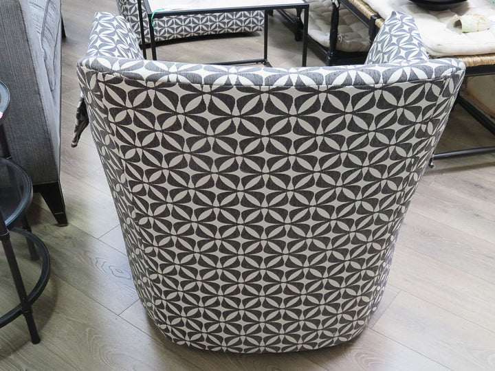 Gray & White Swivel Chair