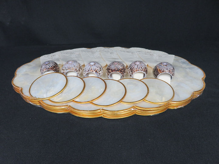 Capiz Shell Placemat and Napkin Set