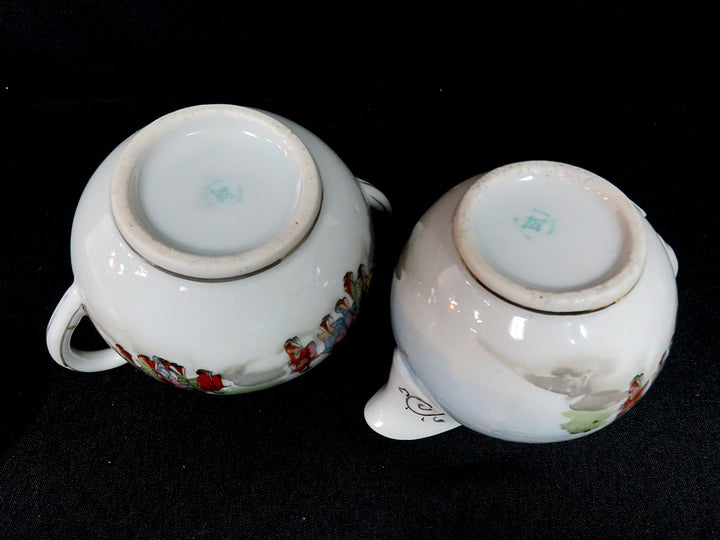 Hand Painted Kutani Cream & Sugar