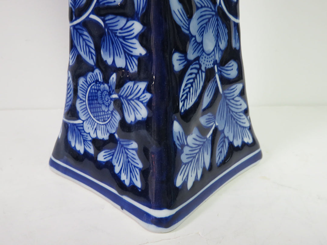 Cobalt Floral Vase