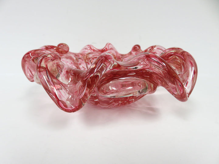 Murano Pink Ruffled Bowl