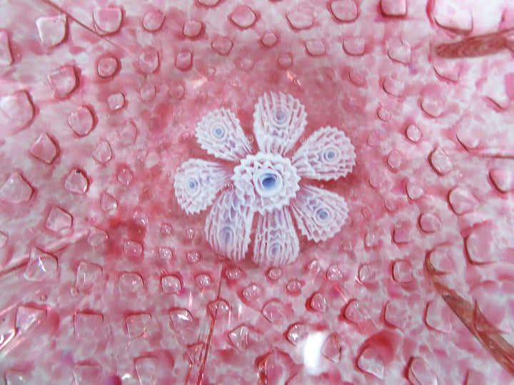 Murano Pink Ruffled Bowl