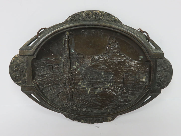 Antique Brass Paris Plaque