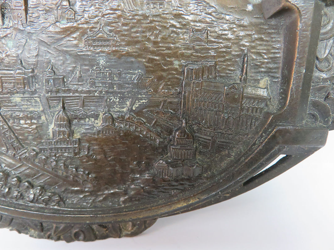 Antique Brass Paris Plaque