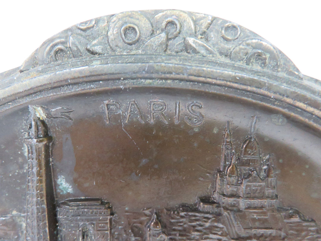 Antique Brass Paris Plaque