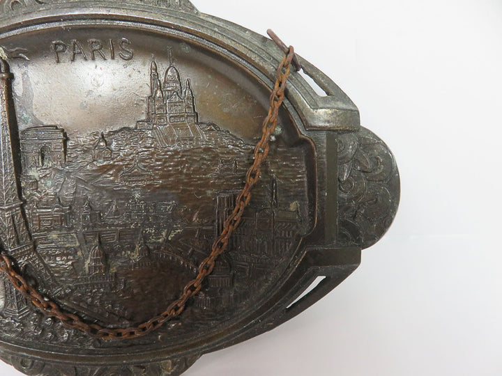 Antique Brass Paris Plaque