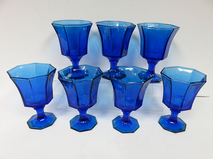 Blue Water Goblets