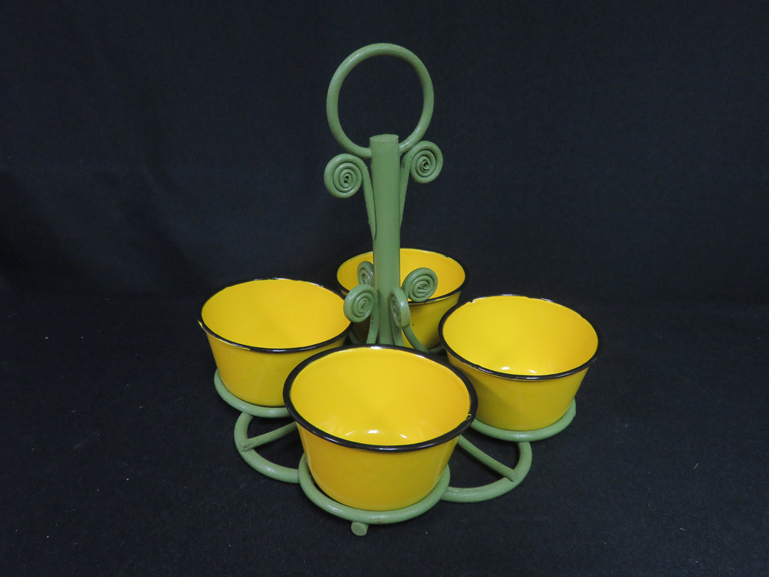 MCM Condiment Caddy with Salt & Pepper Set