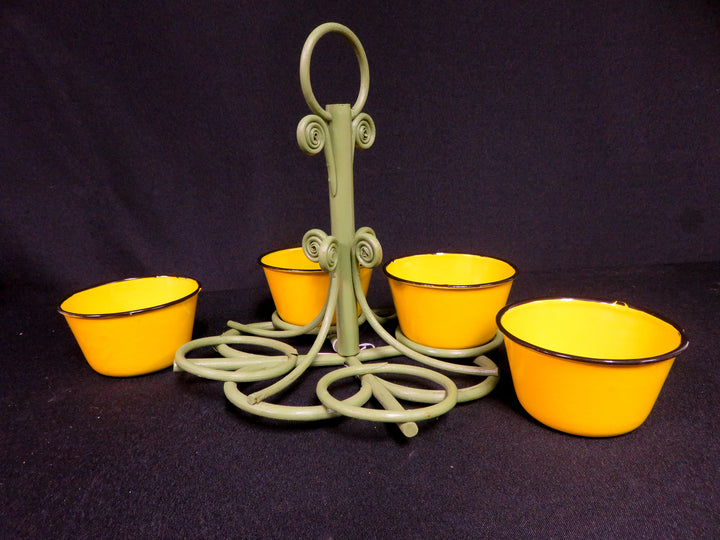 MCM Condiment Caddy with Salt & Pepper Set
