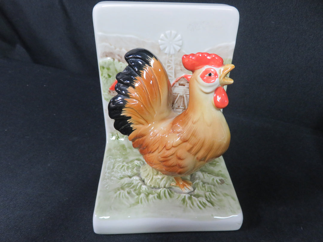 Rooster Bookends