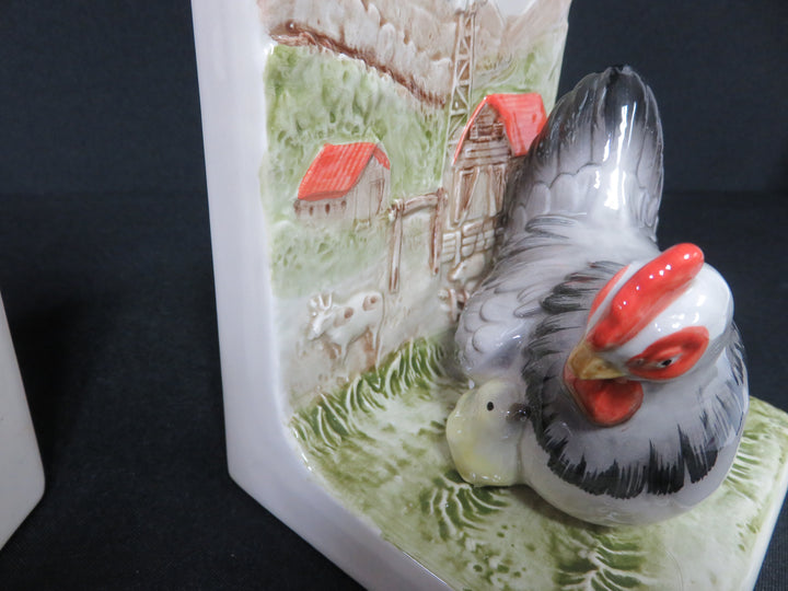 Rooster Bookends