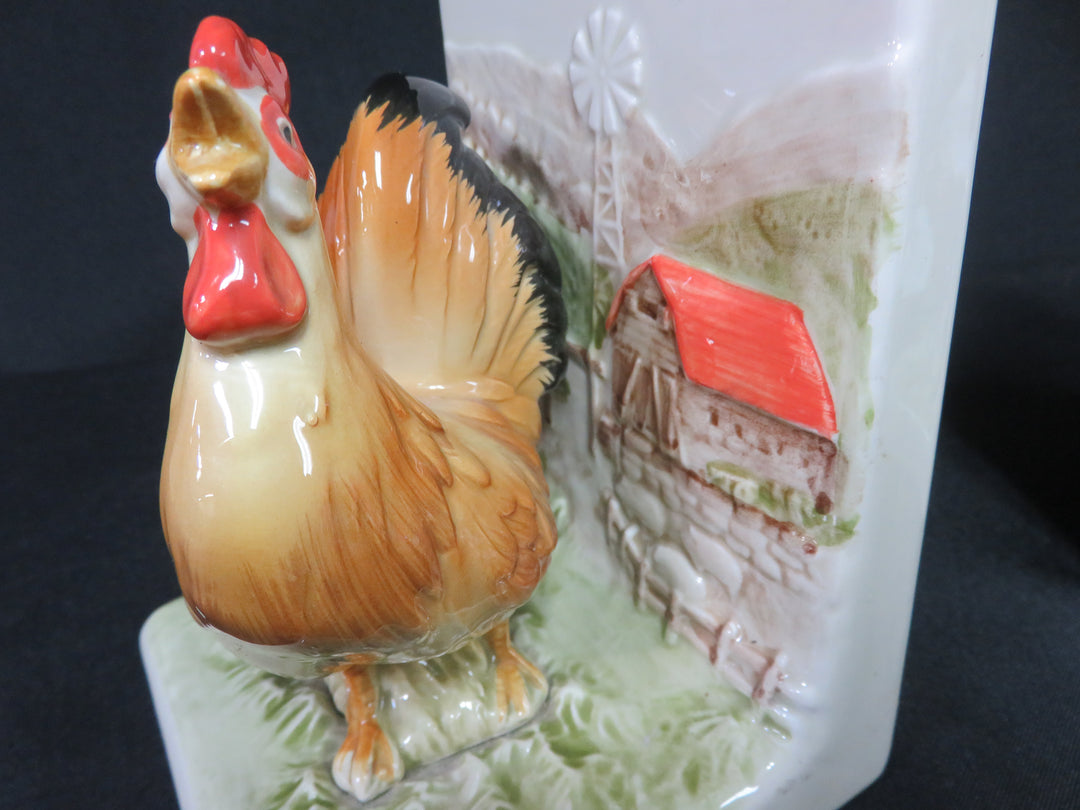 Rooster Bookends