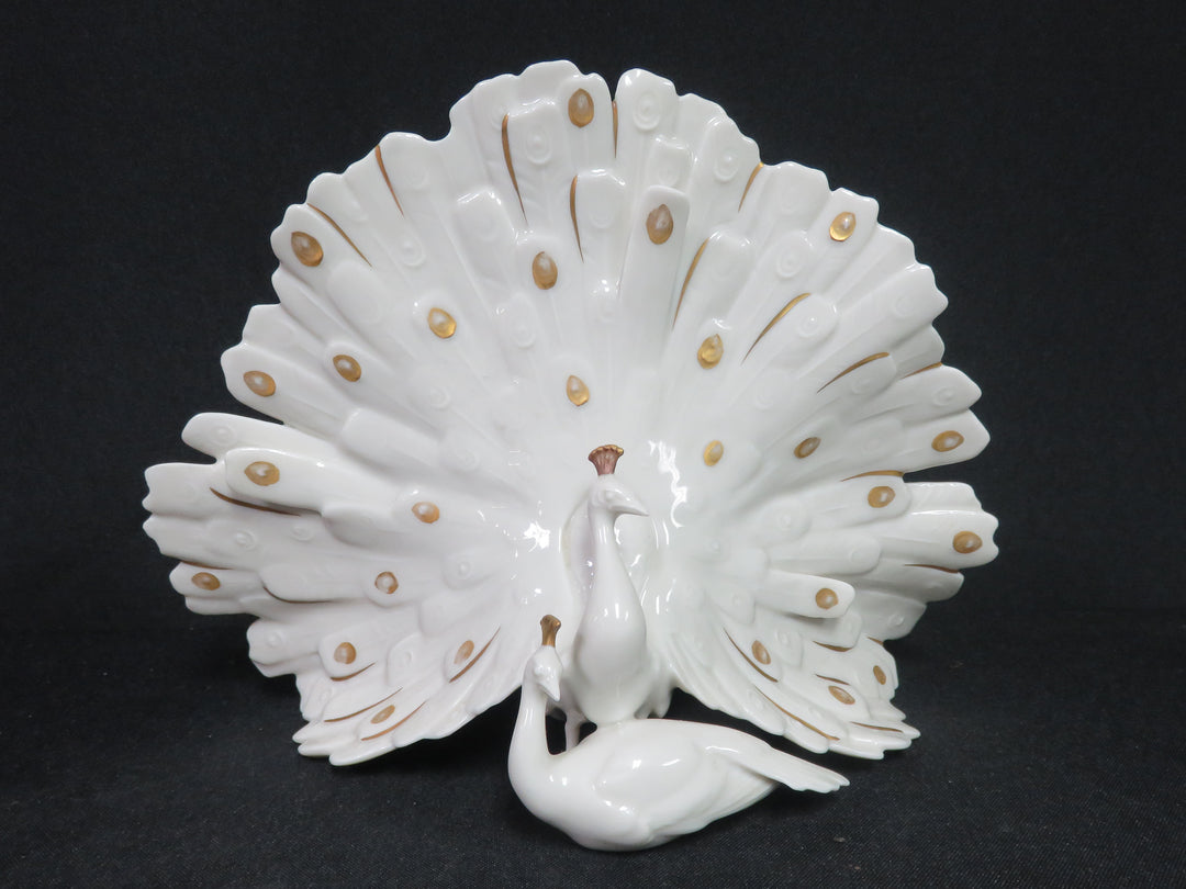 Lorenz Hutschenreuther Peacock Sculpture