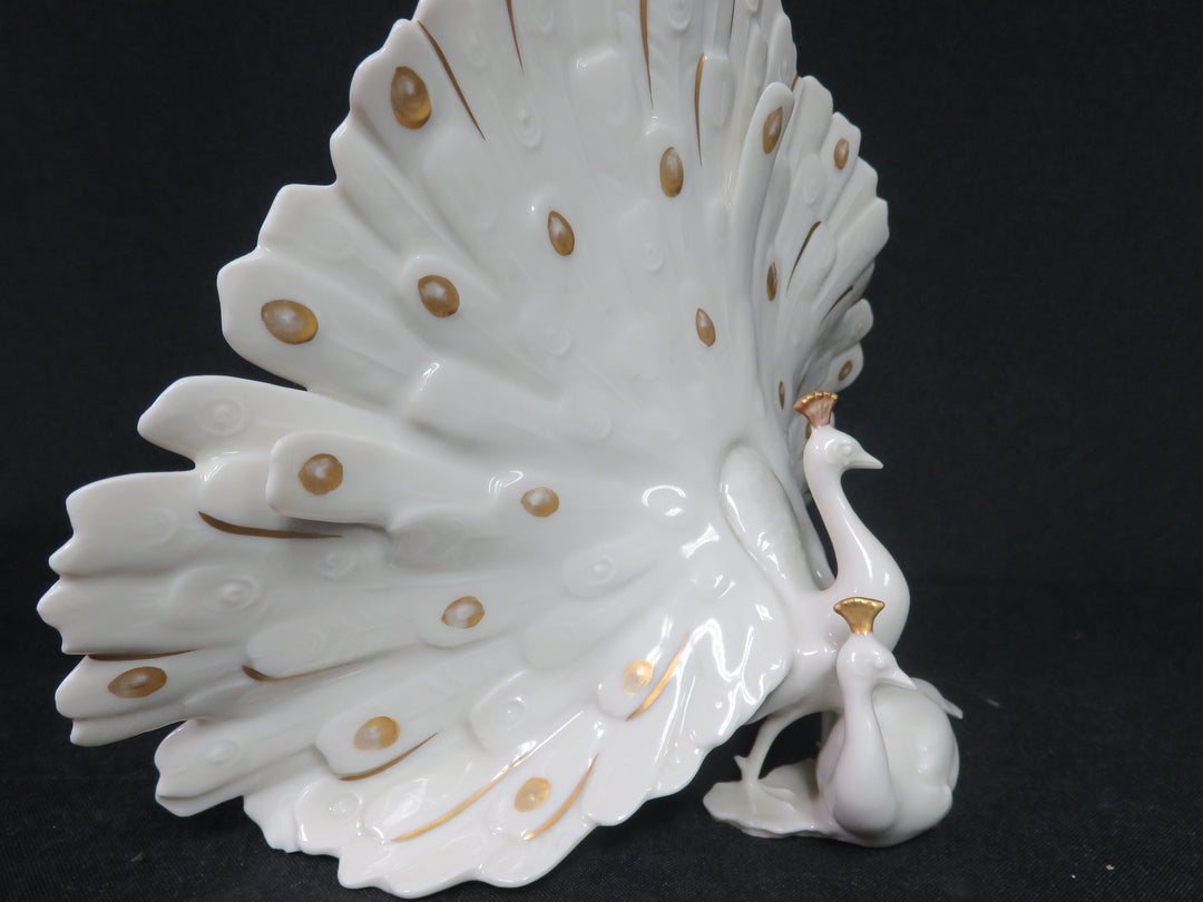 Lorenz Hutschenreuther Peacock Sculpture