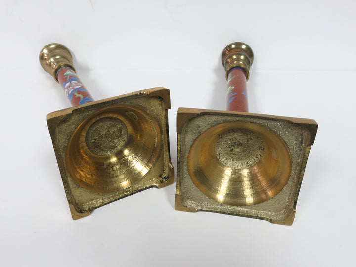 Cloisonne Style Candleholders