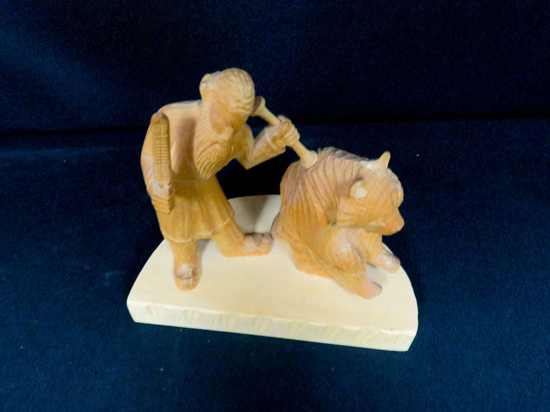 Russian Folk Art Wood Figurine