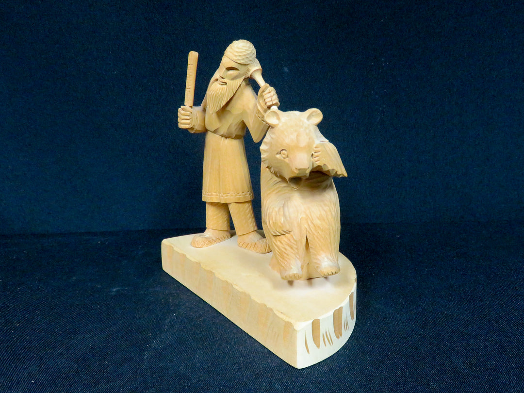 Russian Folk Art Wood Figurine
