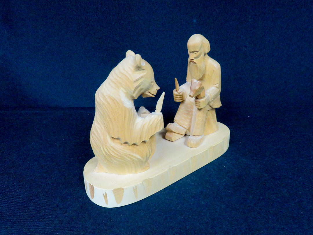 Russian Folk Art Wood Figurine