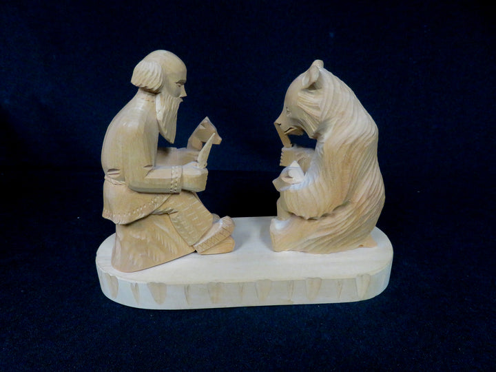 Russian Folk Art Wood Figurine