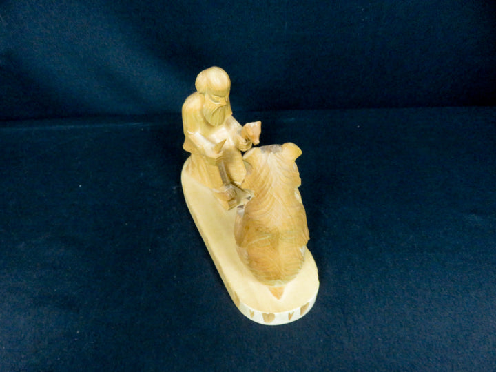 Russian Folk Art Wood Figurine
